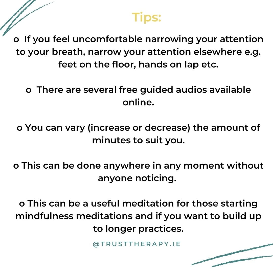 Grounding technique: 3 step breathing space – Trust Therapy